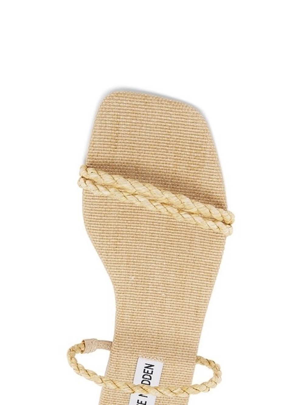 Steve Madden Natural Braided Strap Square-Toe Sandal